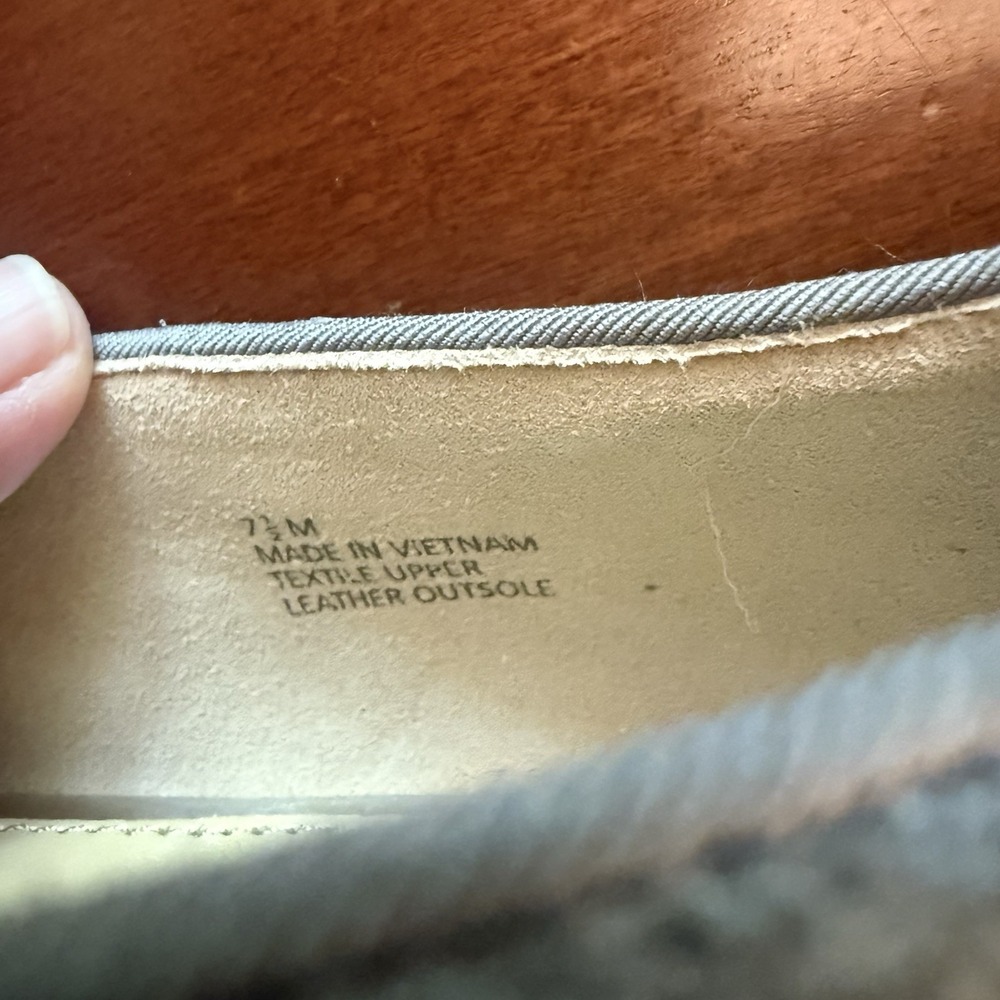 Talbots Ryan Flats Women's Shoes Dachshund Loafer Felt Wool Leather Soles Sz7.5M - Picture 7 of 10